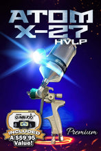 Load image into Gallery viewer, ATOM X27 Professional Spray Gun - HVLP Solvent/Waterborne w/ GunBudd® Ultra Lighting System
