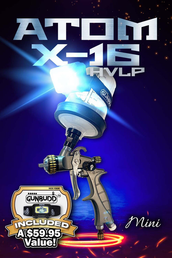 🎁 ATOM Mini X16 Professional Mini Spray Gun HVLP w/ GunBudd® Ultra Lighting System (100% off)