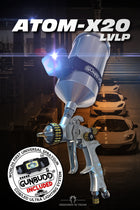 ATOM X20 Professional Spray Gun - MP LVLP Solvent/Waterborne Waterborne w/ GunBudd® Ultra Lighting System