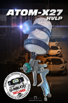 ATOM X27 Professional Spray Gun - HVLP Solvent/Waterborne w/ GunBudd® Ultra Lighting System