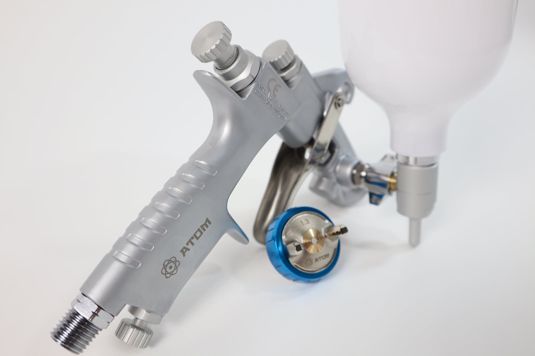 HVLP Spray Gun ATOM Mini X16 Automotive Paint Spray With FREE GUBUDD LED  LIGHT!!
