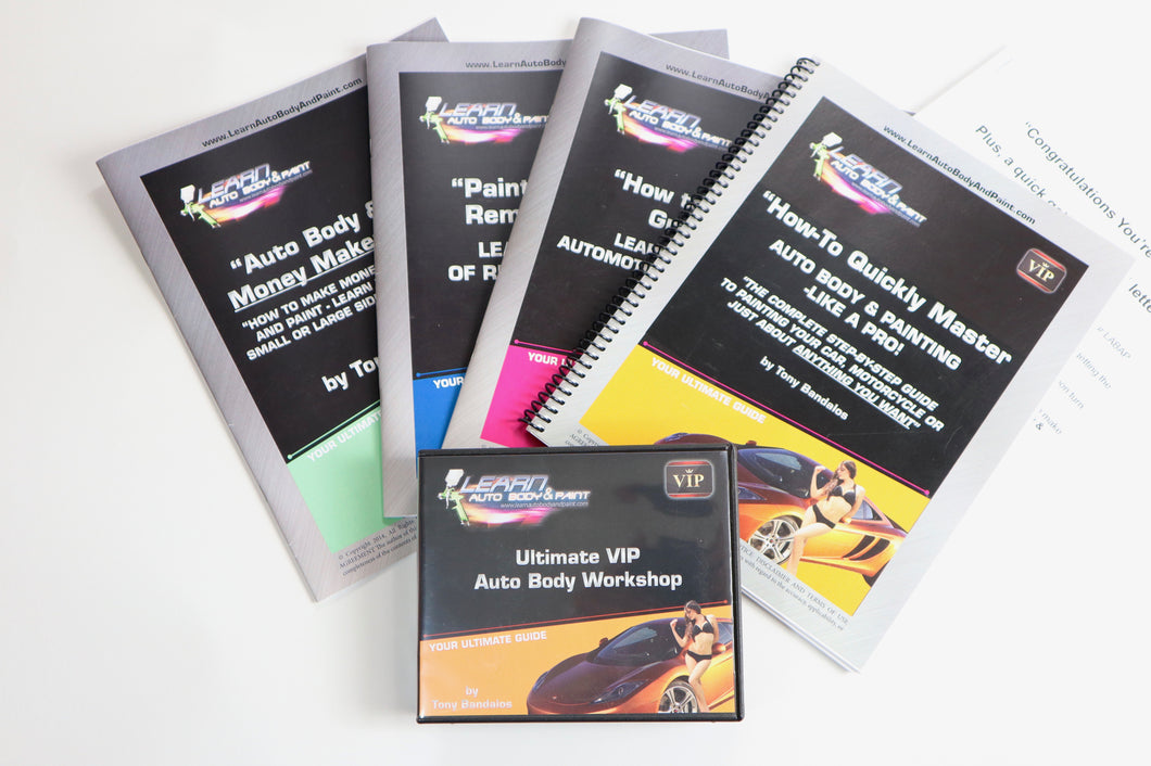 Learn Auto Body and Paint Home Study Course 15 DVD 4 Manual VIP Kit