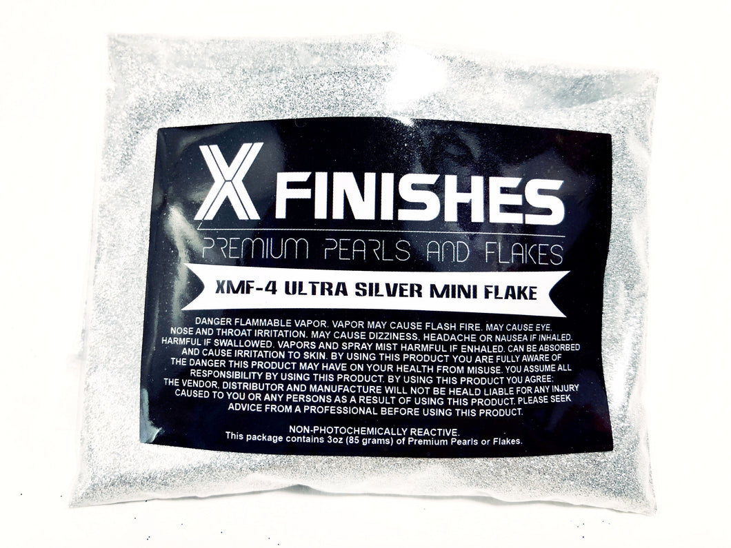 X Finishes Ultra Silver Mini Flake 85g/3oz Pack