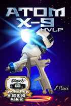 ATOM X9 Side Feed LVMP Professional Spray Gun w/ GunBudd® Ultra Lighting System